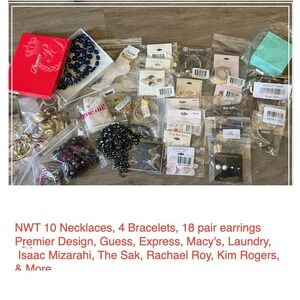 NWT 3 Lb Jewelry Lot Resellers Signed Necklaces Earrings Bracelets NEW